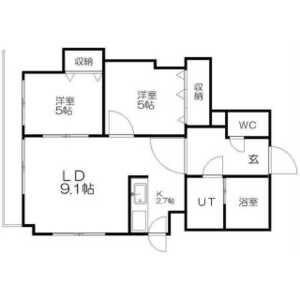 REEF SUITE(2LDK/2階)の間取り写真