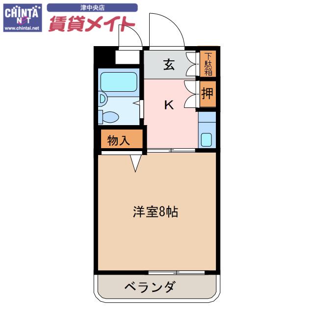 サンロイヤル東丸之内(1K/3階)の間取り写真