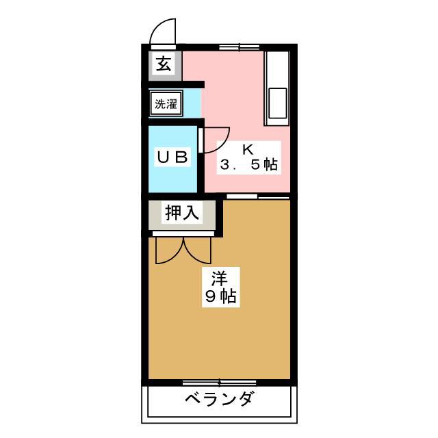メゾン 花岡(1K/2階)の間取り写真