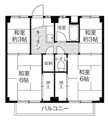 ビレッジハウス野田 2号棟(4K/2階)の間取り写真