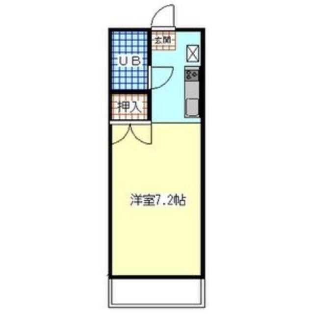 ロイヤル国立(1K/2階)の間取り写真