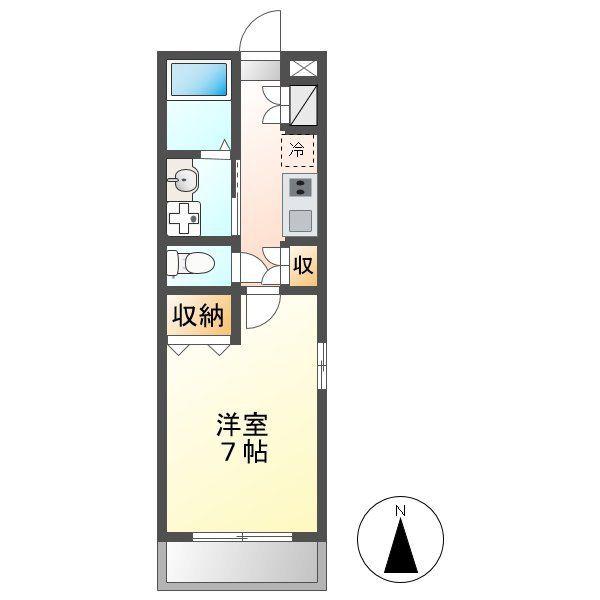 スタシオン泉(1K/3階)の間取り写真