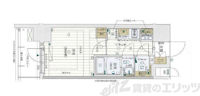 レジュールアッシュOSAKAデイフィール(1K/2階)の間取り写真