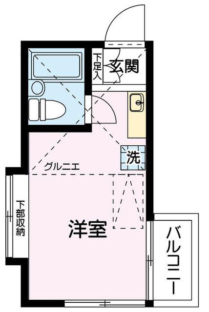 ルネ巣鴨(ワンルーム/2階)の間取り写真