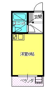 シャンブル(ワンルーム/2階)の間取り写真