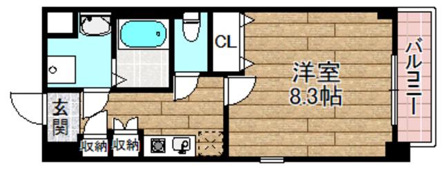 コンフォリア高槻(1K/3階)の間取り写真
