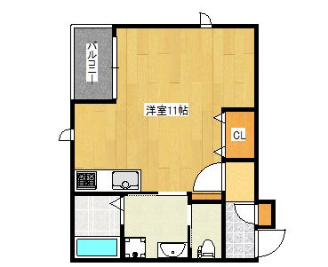 NEW PORT VILLA(ワンルーム/3階)の間取り写真