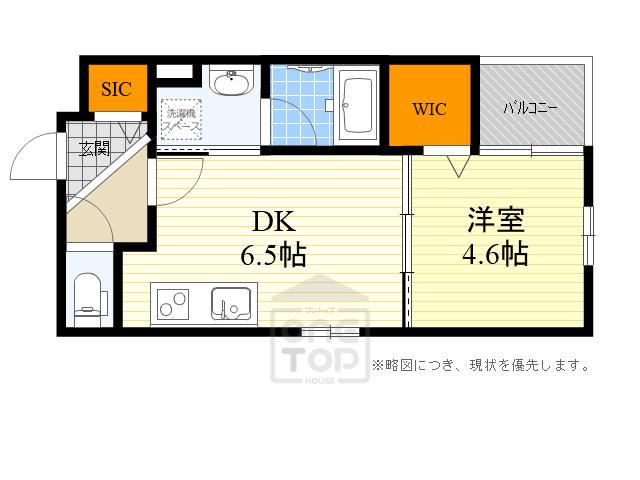 KTIレジデンス三国Ⅳ(1DK/1階)の間取り写真