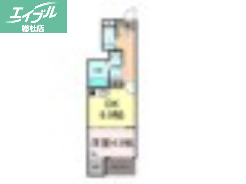 ナディア A(1DK/1階)の間取り写真
