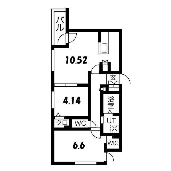 RESIDENCE SHINMEI (2LDK/4階)の間取り写真