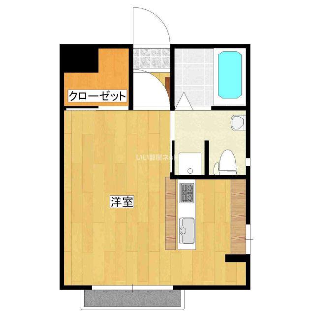 DWELL J(ワンルーム/2階)の間取り写真