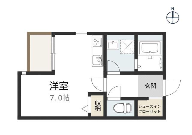 NS ROOM(ワンルーム/2階)の間取り写真