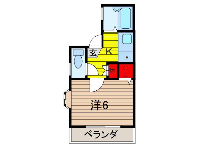 セピアドミール(1K/2階)の間取り写真