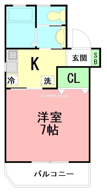 メゾンHIRO(1K/2階)の間取り写真