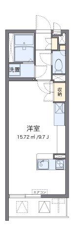 ミランダグレイス南手城(ワンルーム/2階)の間取り写真