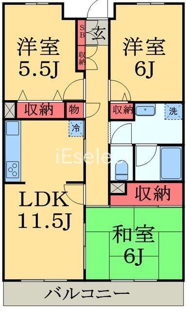 ファインコート3110(3LDK/2階)の間取り写真