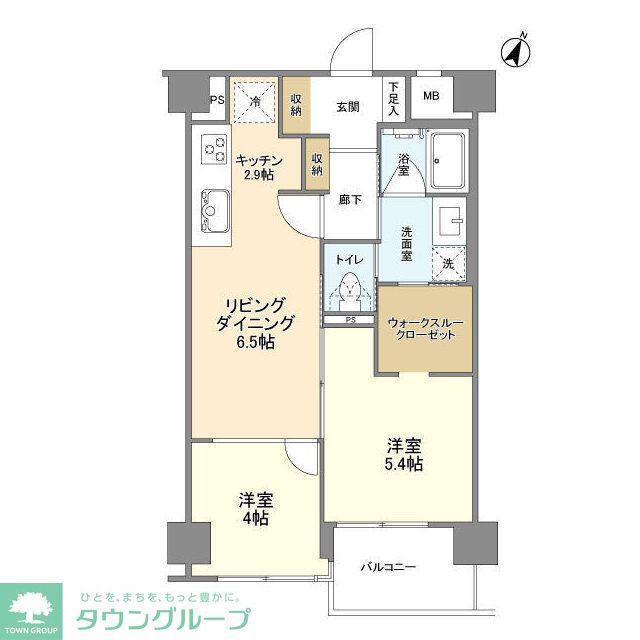 PATH仲六郷(2LDK/5階)の間取り写真