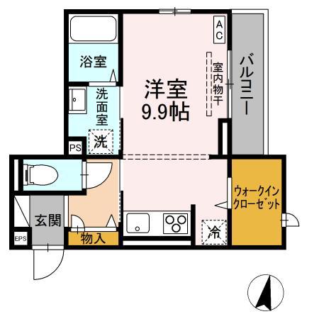 ロイヤルステージ春日町(ワンルーム/3階)の間取り写真