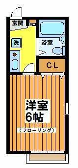 京王線 代田橋駅 徒歩5分 2階建 築23年(1K/2階)の間取り写真