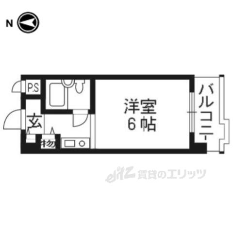 スペリオン四条烏丸(1K/7階)の間取り写真