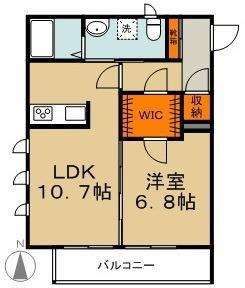 TS GARDEN川崎大師II棟(1LDK/2階)の間取り写真