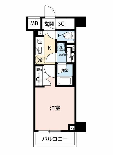 プレディアコート西葛西(1K/3階)の間取り写真