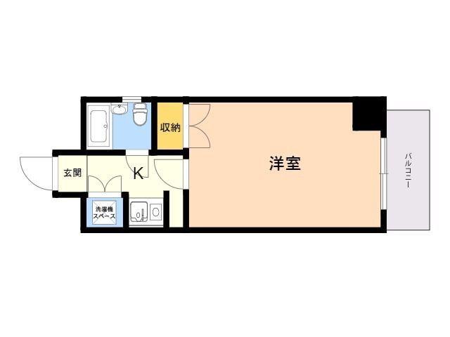 エステートモア六本松(1K/5階)の間取り写真