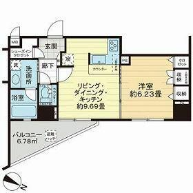 デュオスカーラ赤坂2(1LDK/5階)の間取り写真
