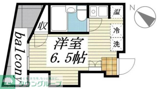TKマンション(ワンルーム/5階)の間取り写真