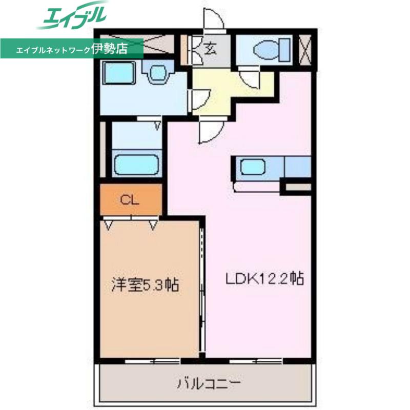 コンフォート・ヴィーヴル(1LDK/4階)の間取り写真