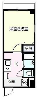 クオリ下総中山(1K/1階)の間取り写真