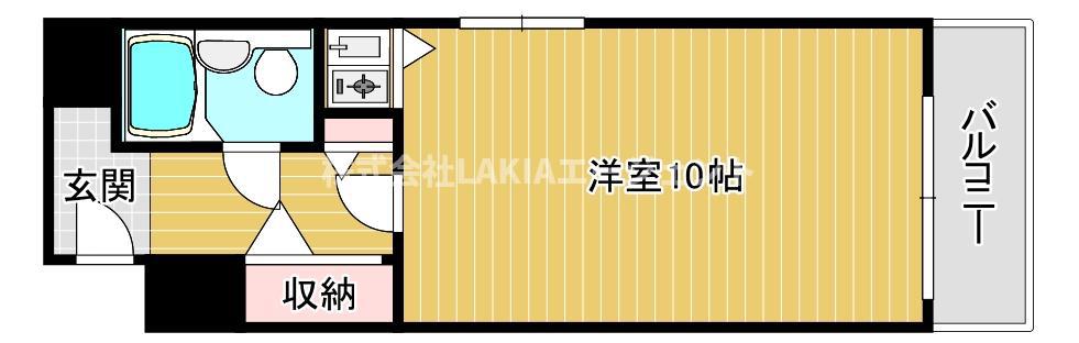 エクセランス梅田西(ワンルーム/6階)の間取り写真