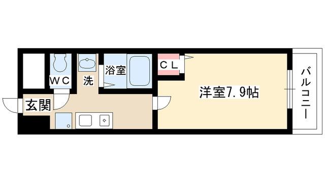 MGファースト(1K/2階)の間取り写真