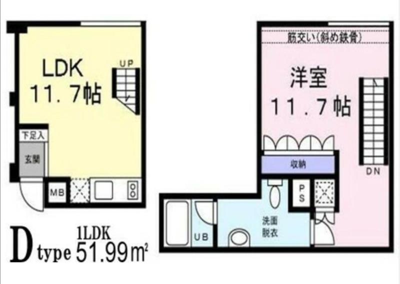 アリス・マナーガーデン銀座ウォーク(1LDK/5階)の間取り写真