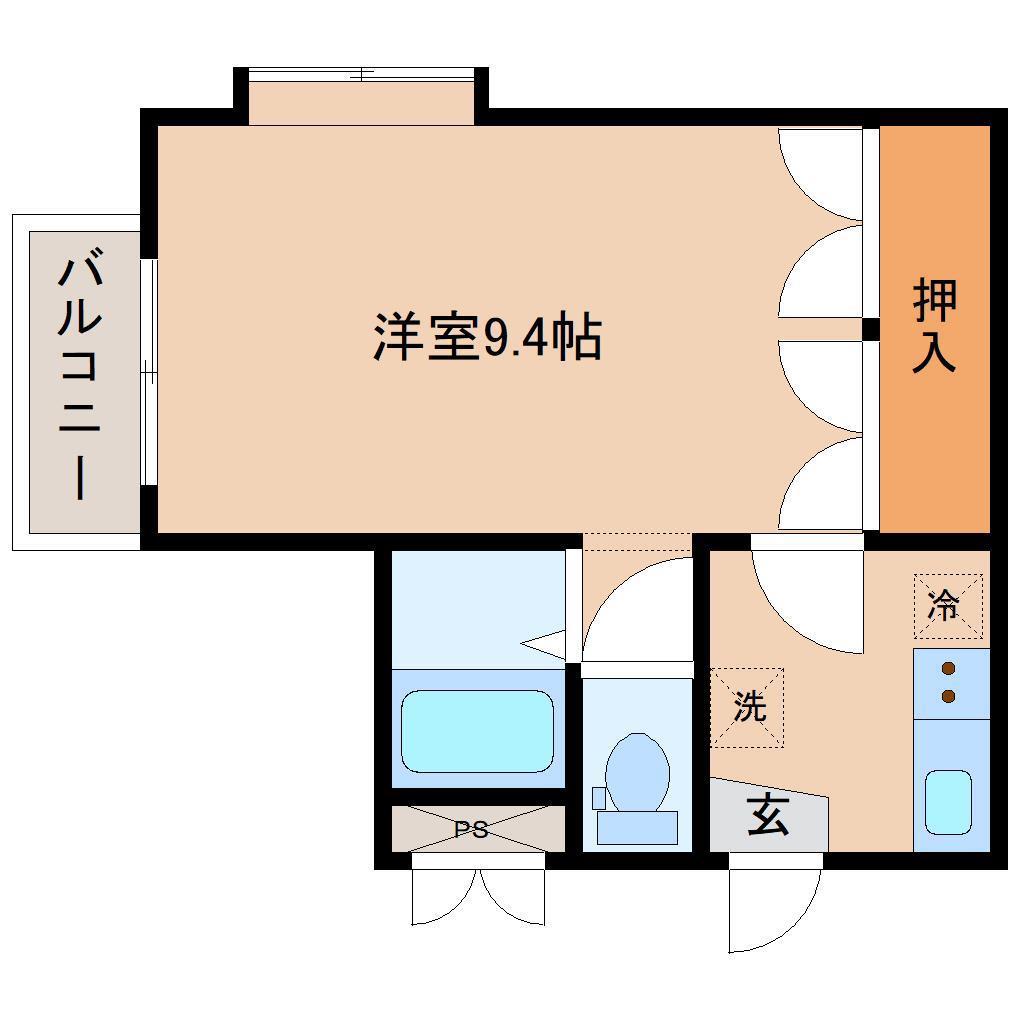 STAYニュータイプビル(1K/3階)の間取り写真