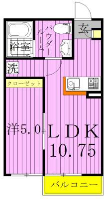 COMFORT CITY MASUOコンフォートシティ増尾(1LDK/1階)の間取り写真