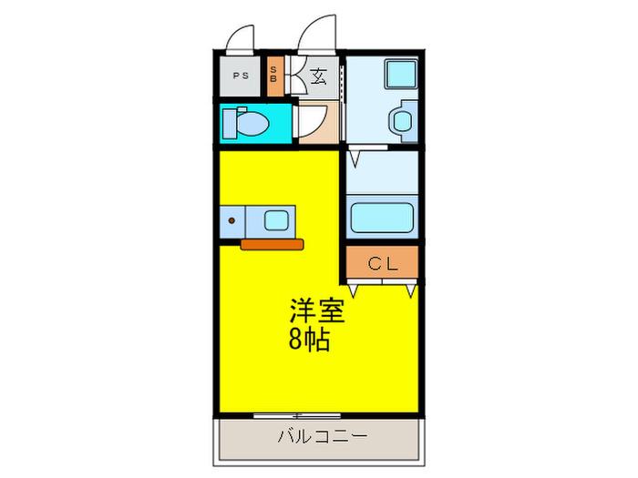 AVENUE HARU(ワンルーム/4階)の間取り写真