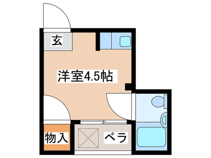サンハイツ玉造(ワンルーム/3階)の間取り写真