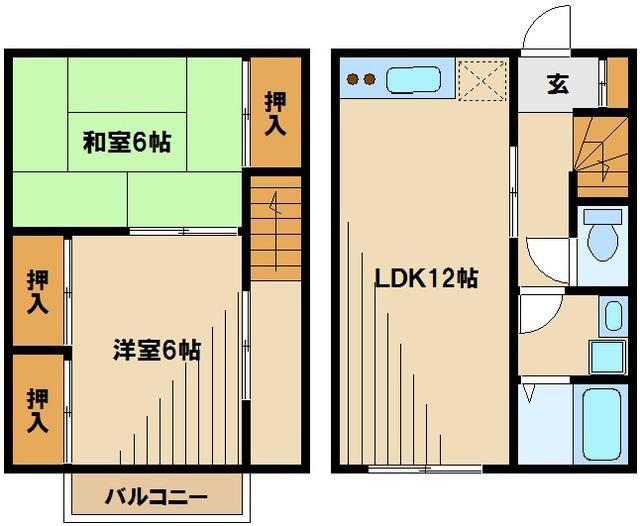 ジェネシス・ガーデンII(2LDK/1階)の間取り写真