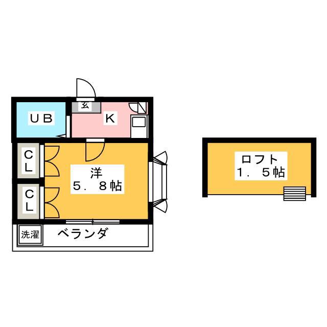 レオパレス川口第30(1K/2階)の間取り写真