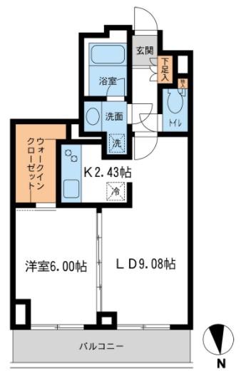 レジデンス白金コローレ レジデンスシロカネコローレ(1LDK/3階)の間取り写真