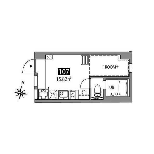 マツバラハウス(ワンルーム/1階)の間取り写真