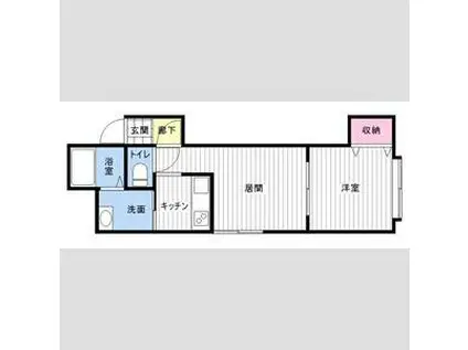 デジール発寒南(1DK/2階)の間取り写真