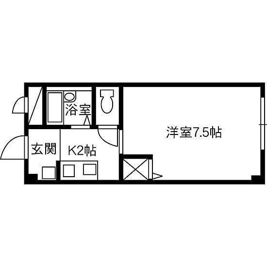 エメローズ汐田(1K/3階)の間取り写真