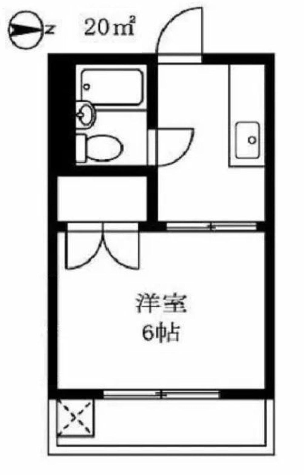 オータム三軒茶屋(1K/2階)の間取り写真