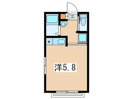 コーポフェスタ(ワンルーム/1階)の間取り写真
