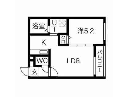 CIGAL24軒(1LDK/3階)の間取り写真