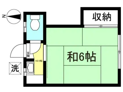 アパートメント梨花(1K/1階)の間取り写真