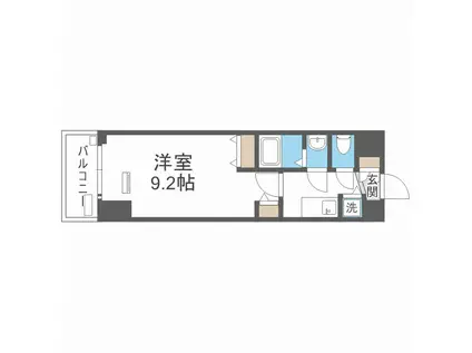クリスタルグランツ心斎橋イースト(1K/11階)の間取り写真