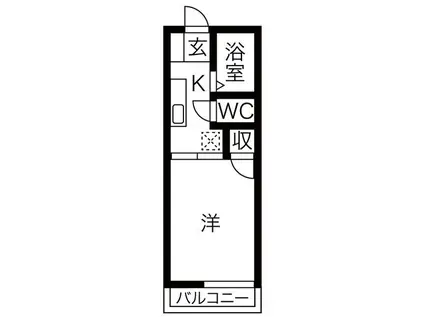 ハイツアイカ松本(1K/2階)の間取り写真